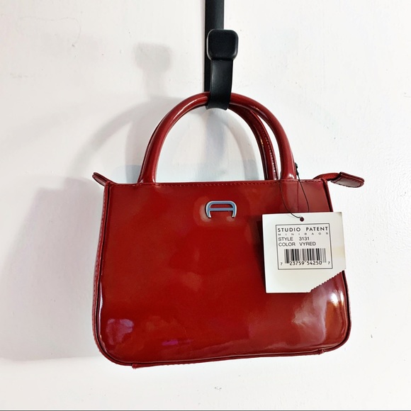 Etienne Aigner Handbags - ETIENNE AIGNER VINTAGE 90’S RED PATENT MINI BAG